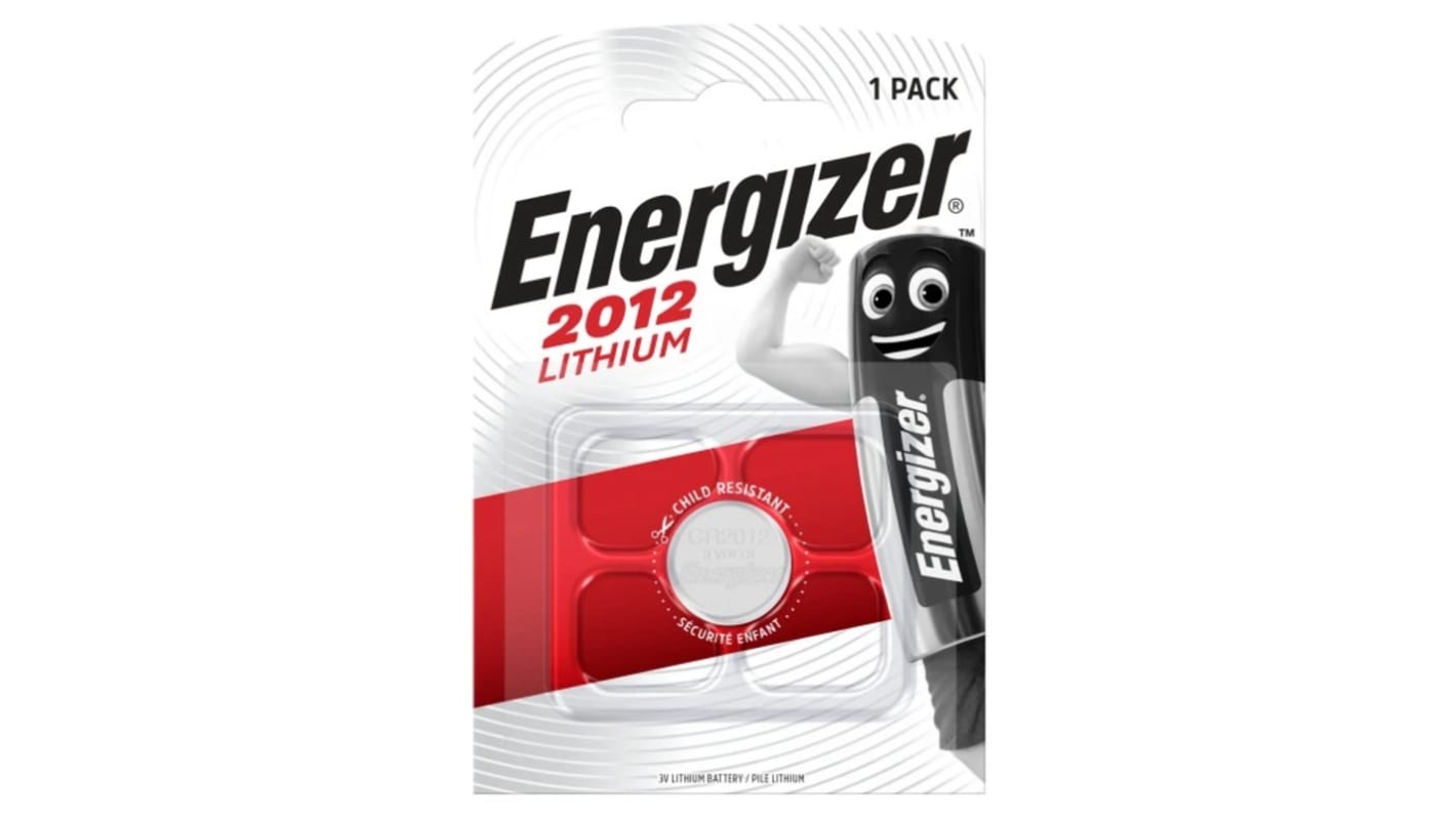 Pile bouton CR2012 Energizer, 3V, 20mm