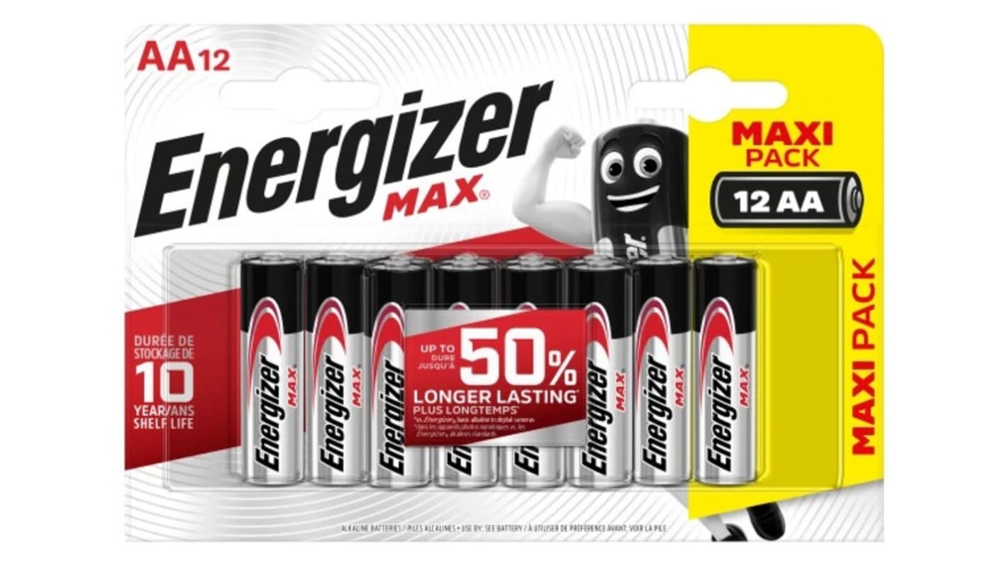 Energizer MAX Zinc Manganese Dioxide AA Batteries 1.5V