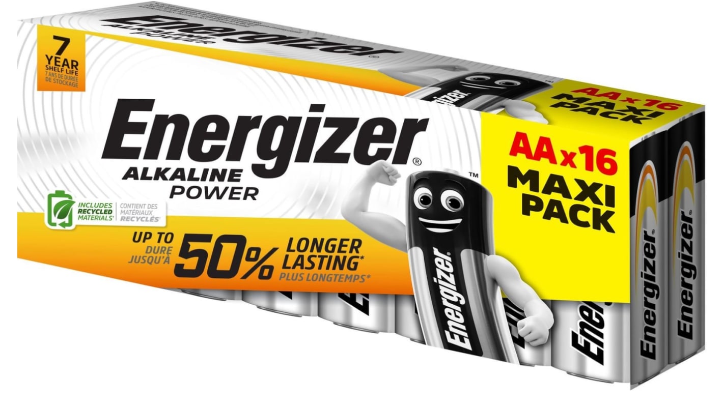 Energizer Alkaline Energizer 1.5V Zink-angandioxid, Flad Terminal E91, AA batteri