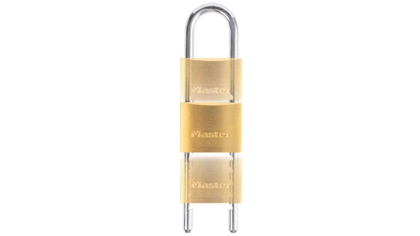 Master Lock Padlock Brass Padlock, 8mm Shackle, 50mm Body