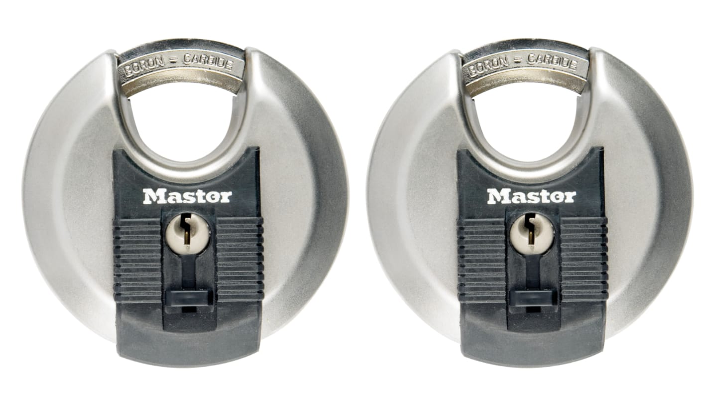 Master Lock Padlock Weatherproof Stainless Steel Padlock, Keyed Alike, 10mm Shackle, 70mm Body