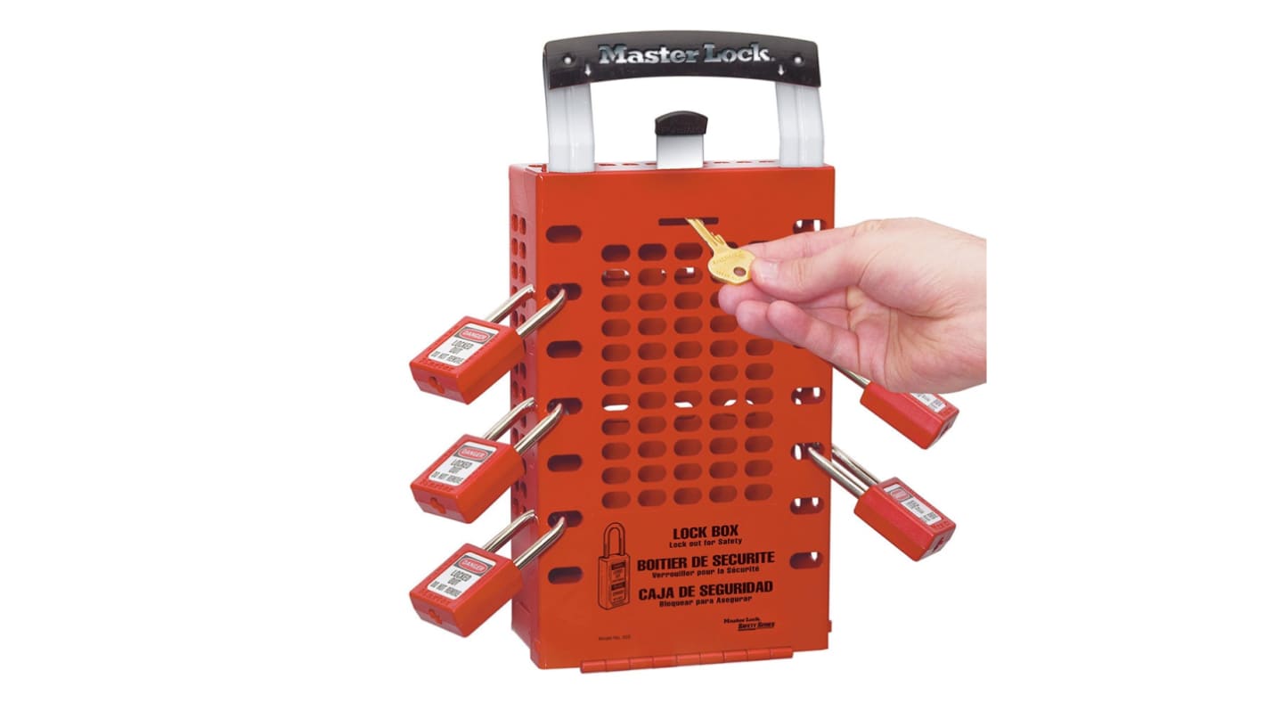 Master Lock Red 14-Lock Lockout Box