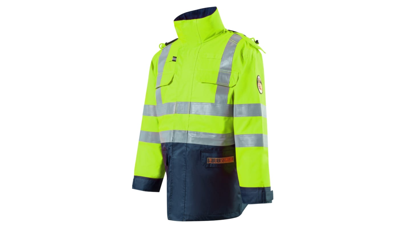 Roots RO1517 Yellow/Navy Unisex Hi Vis Parka, XXXXXXL