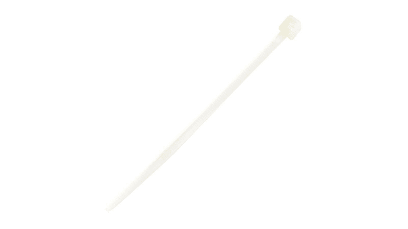 Essentra Cable Ties, Cable Ties, 135mm x 2.5 mm, Natural Nylon, Pk-1000units