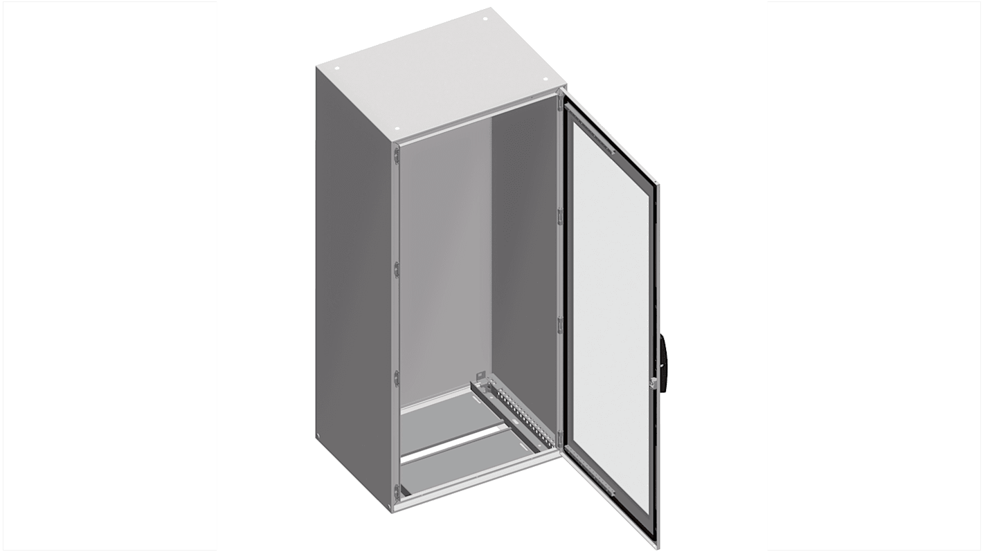 Schneider Electric Spacial Series Sheet Steel Single-Door-Door Floor Standing Enclosure, Glazed Door Door, IP55, 2000 x