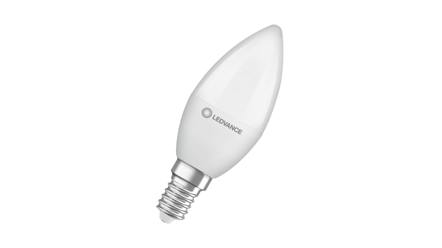 Bombilla LED en forma de vela LEDVANCE, 409985, 4 W, casquillo E14, Blanco Cálido, 2700K