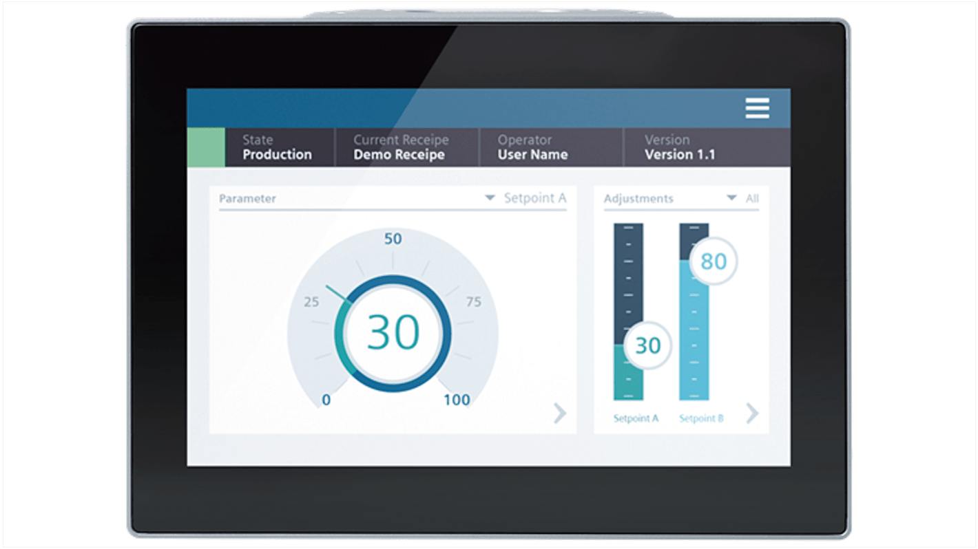 Siemens SIMATIC HMI Unified Comfort PRO Series SIMATIC HMI Panel - 12.1 in, TFT Display, 1280 x 800