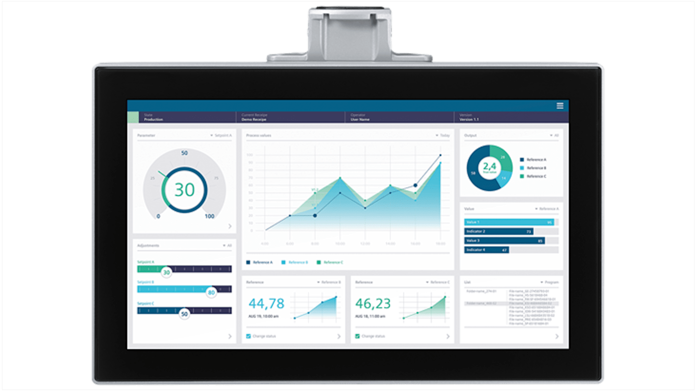 Siemens SIMATIC HMI Unified Comfort PRO Series SIMATIC HMI Panel - 18.5 in, TFT Display, 1920 x 1080