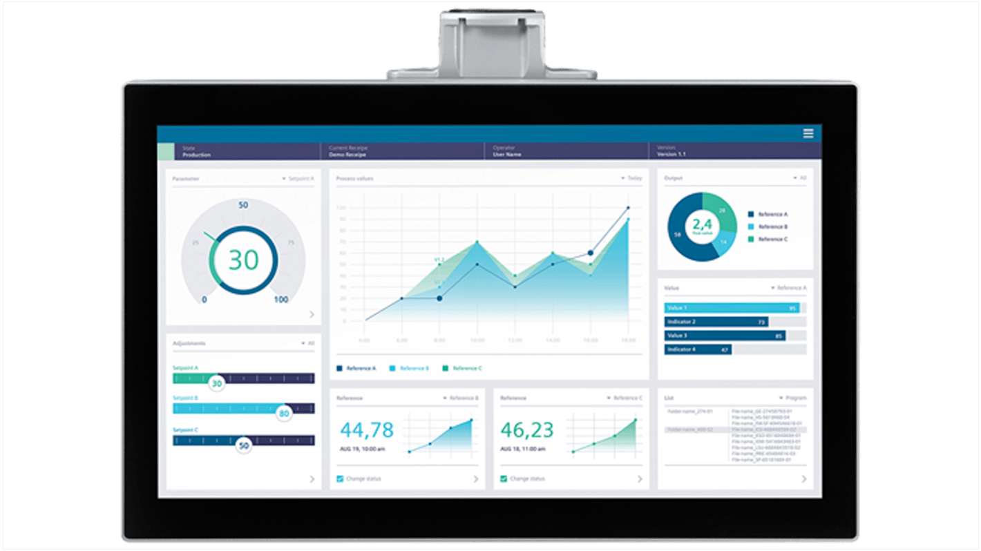 Siemens SIMATIC HMI Unified Comfort PRO Series SIMATIC HMI Panel - 21.5 in, TFT Display, 1920 x 1080