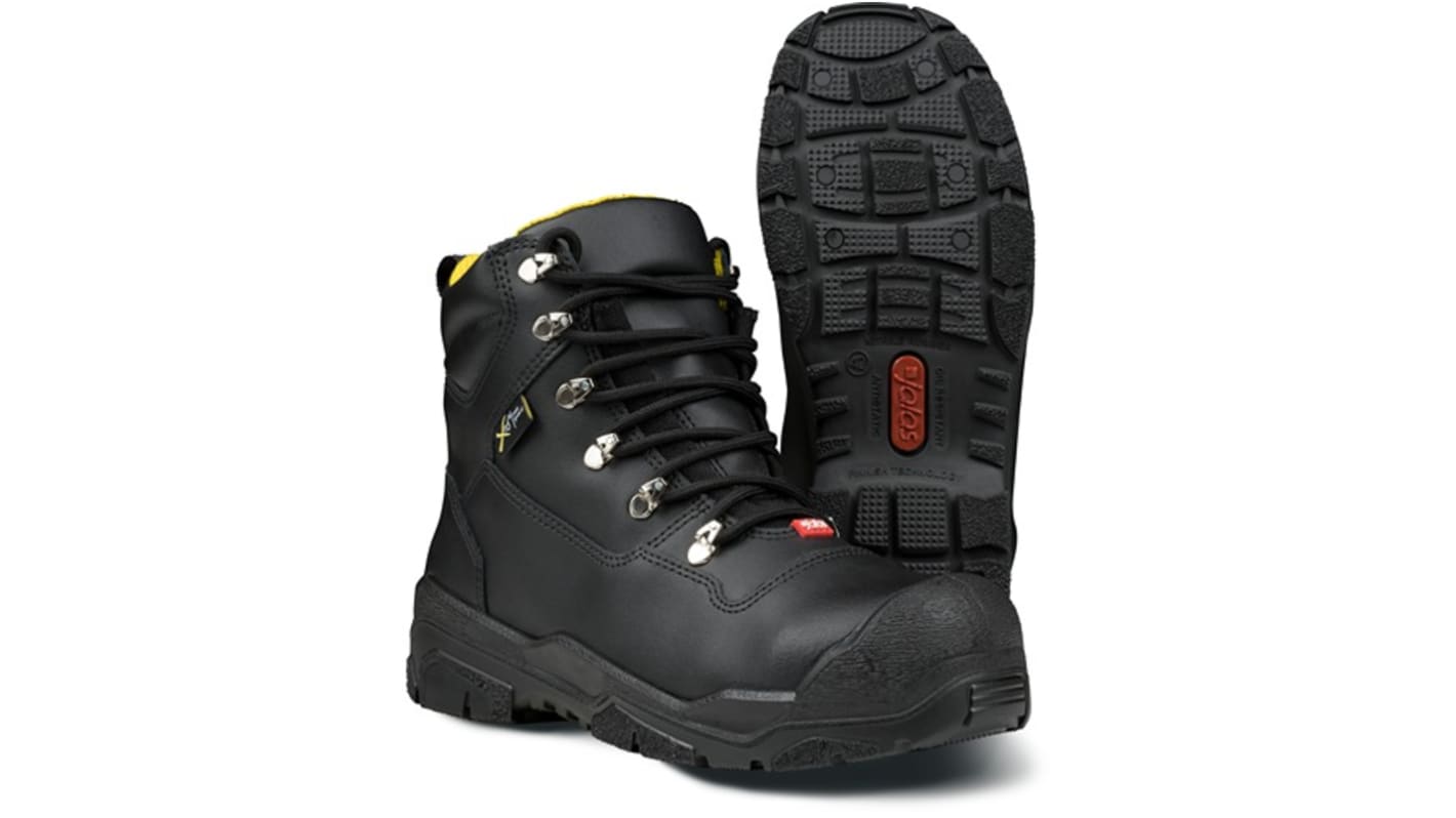 Jalas 1938 Unisex Black, Yellow Aluminium Toe Capped Safety Shoes, UK 15, EU 50
