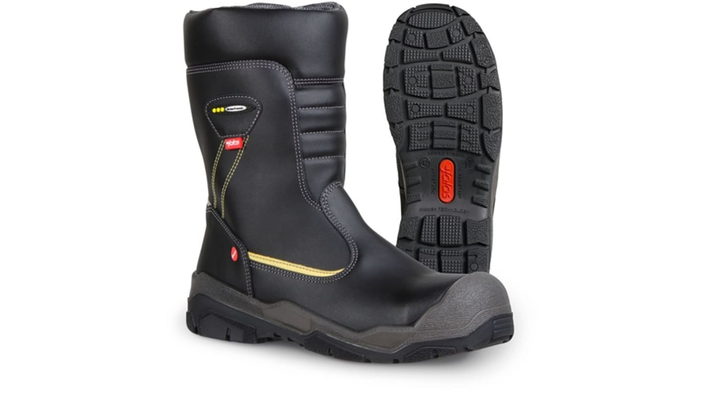 Jalas 1858 Unisex Black, Grey, Yellow Aluminium Toe Capped Safety Shoes, UK 10.5, EU 45