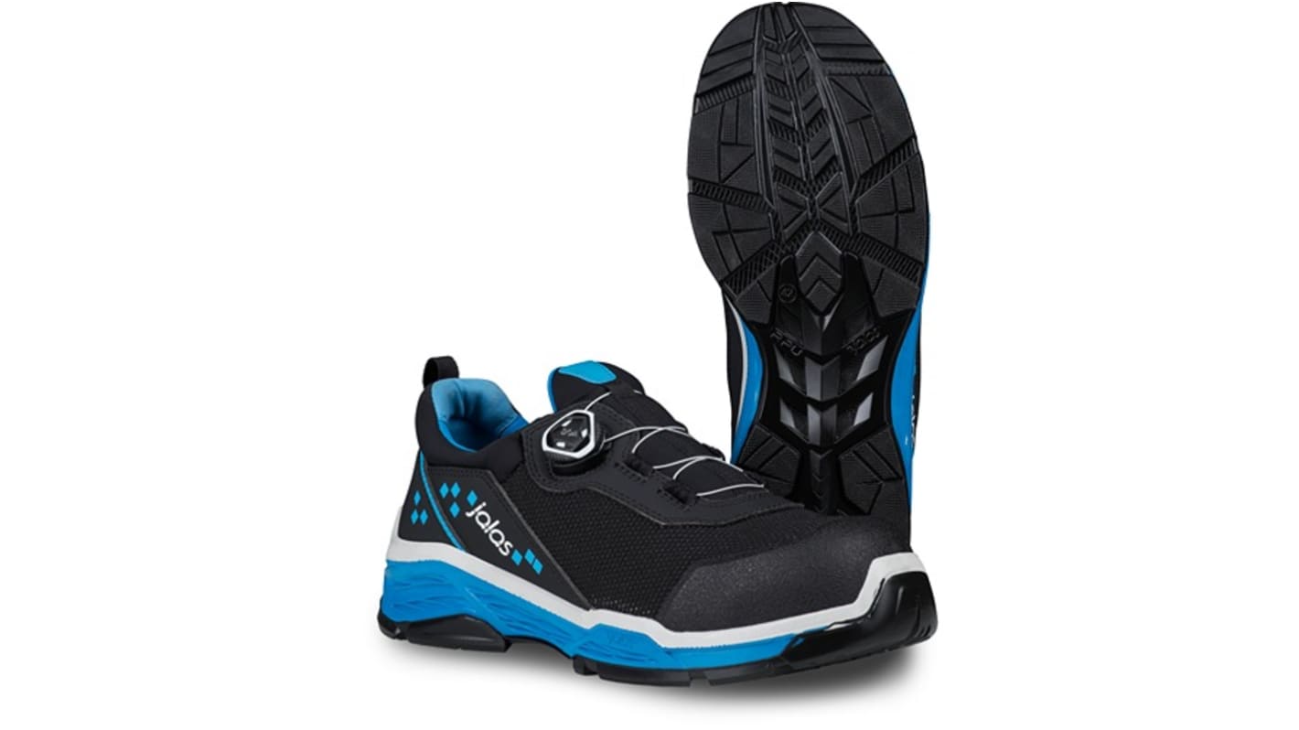 Jalas 2028 Unisex Black, Blue Aluminium Toe Capped Safety Shoes, UK 11, EU 46