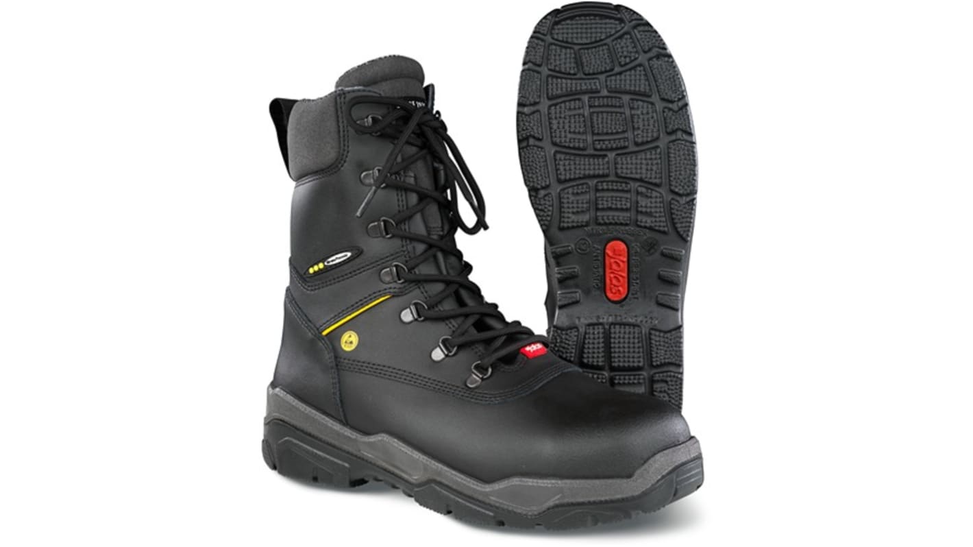 Jalas 1870 Unisex Black, Grey, Yellow Aluminium Toe Capped Safety Shoes, UK 7, EU 41