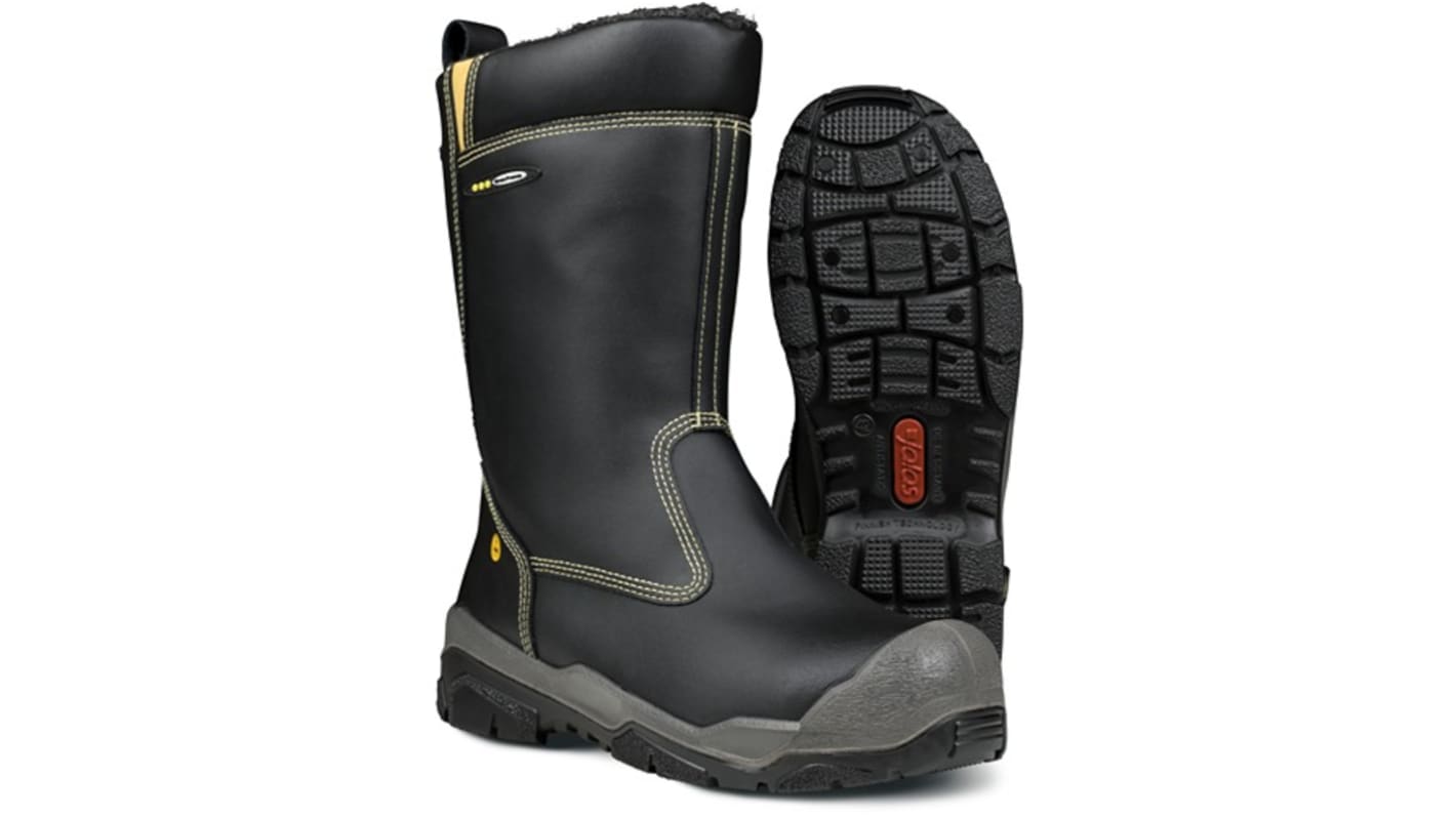 Jalas 1898W Unisex Black, Grey, Yellow Aluminium Toe Capped Safety Shoes, UK 13, EU 48