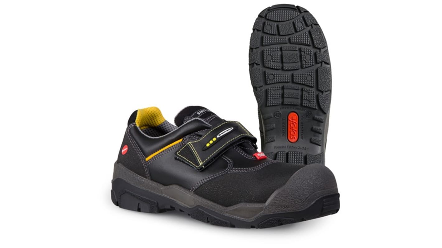 Jalas 1568 Unisex Black, Grey, Yellow Aluminium Toe Capped Safety Shoes, UK 8, EU 42