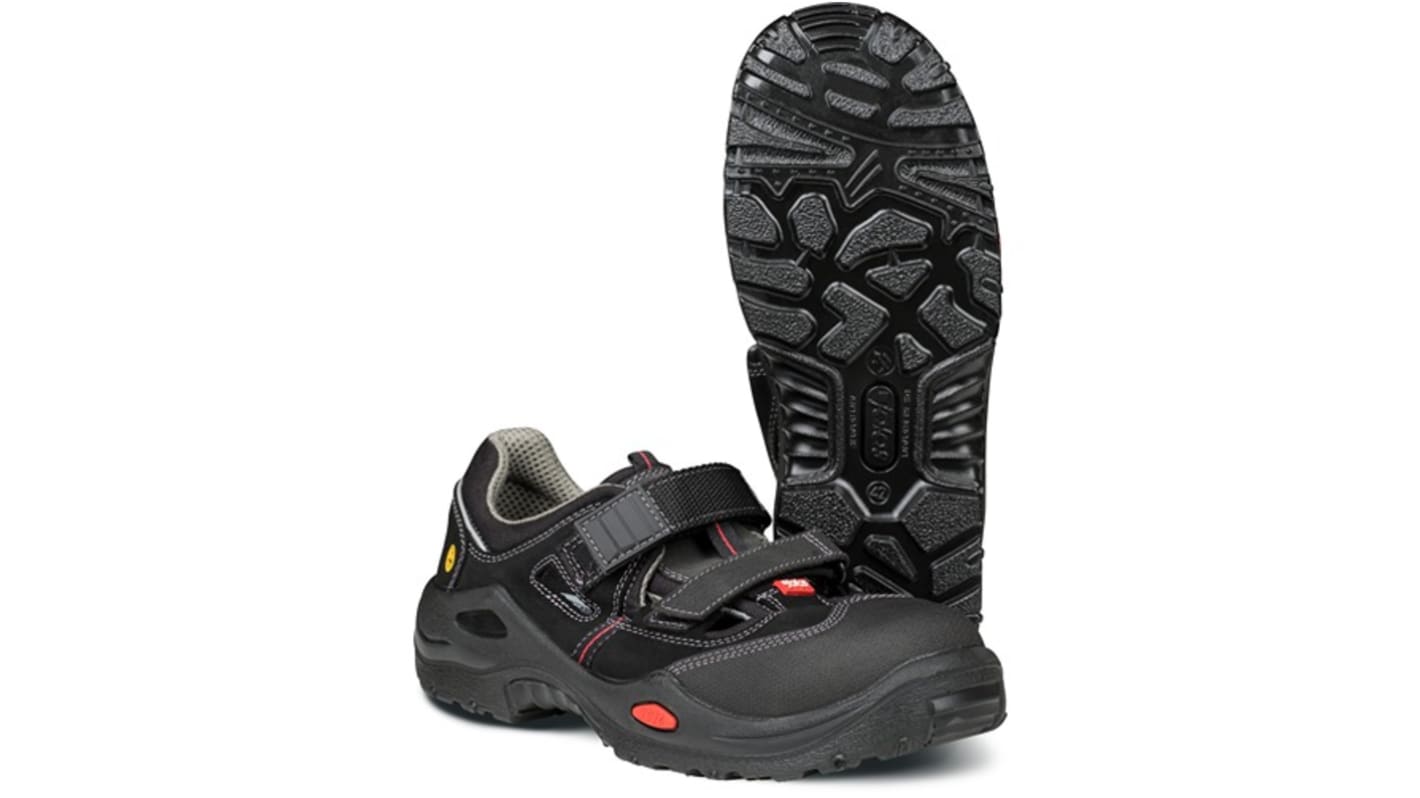 Jalas 1605 Unisex Black, Grey, Red Aluminium Toe Capped Safety Shoes, UK 9, EU 43