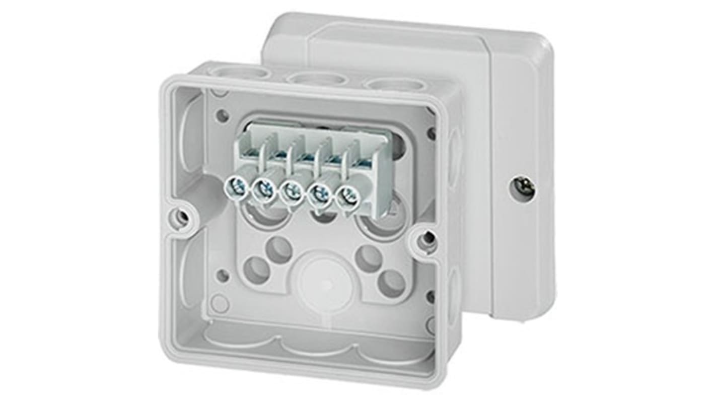 HENSEL DE Series Grey Polycarbonate Junction Box, IP55, 50 x 88 x 88mm