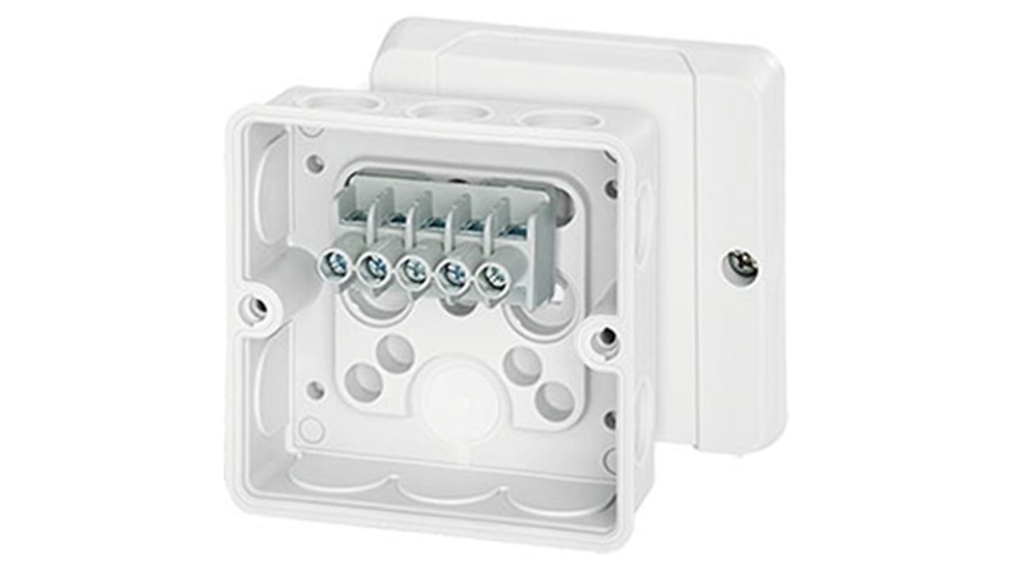 HENSEL DE Series White Polycarbonate Junction Box, IP55, 50 x 88 x 88mm