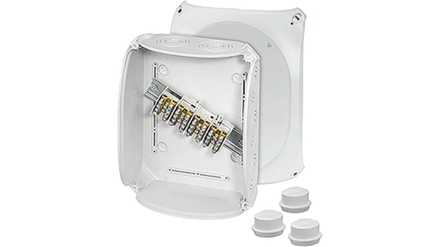 HENSEL DK Series Grey Polycarbonate Junction Box, IP55, IP66, 112 x 255 x 205mm