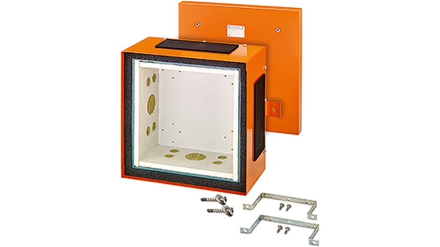 HENSEL Fk Series Orange Sheet Steel Junction Box, IP55, 160 x 255 x 255mm