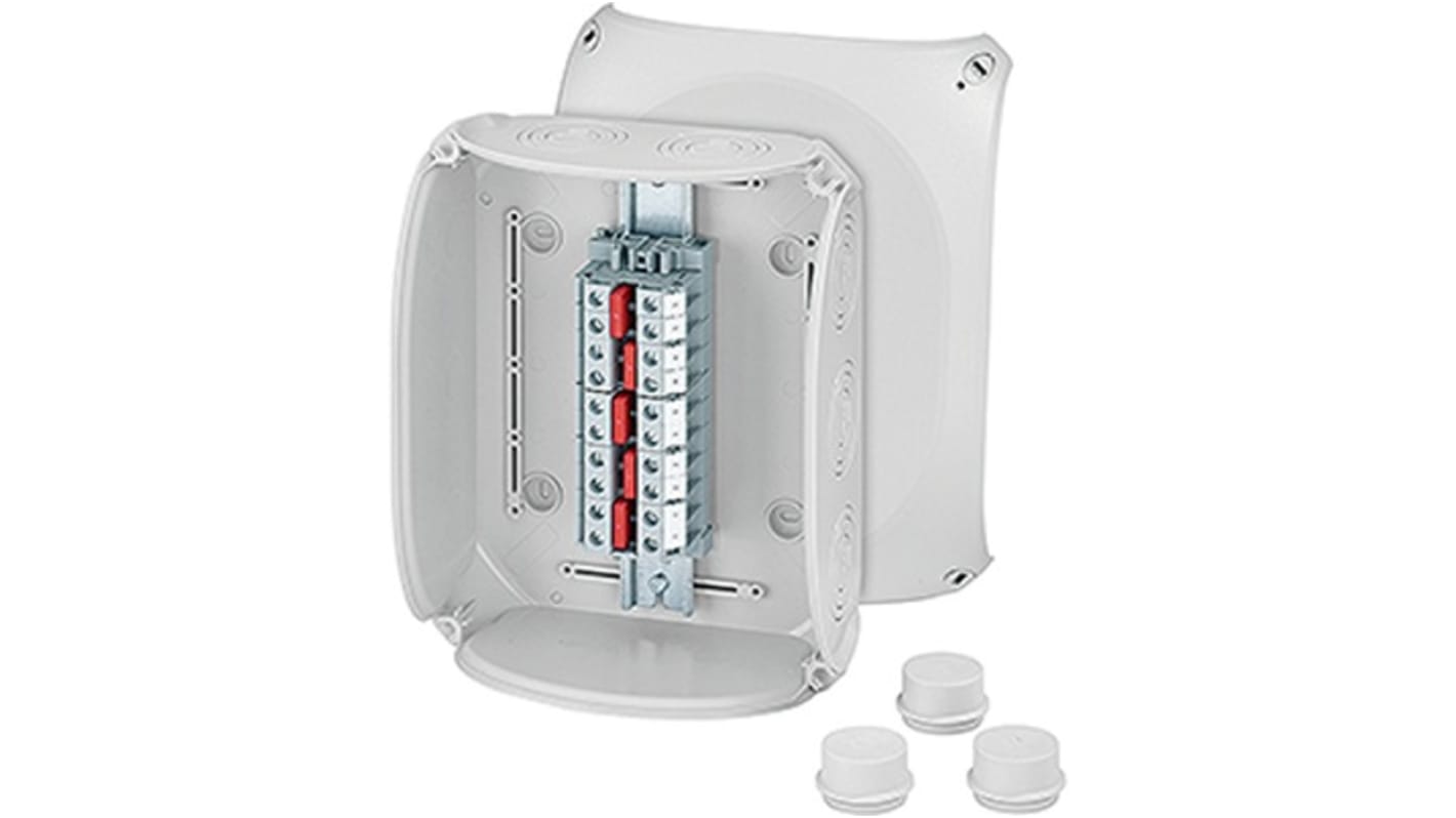HENSEL DK Series Grey Polycarbonate Junction Box, IP55, IP66, 112 x 255 x 205mm