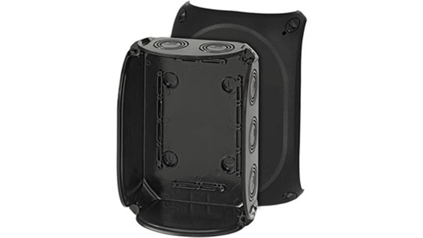 HENSEL KF Series Black Polycarbonate Junction Box, IP66, IP67, IP69, 92 x 210 x 155mm