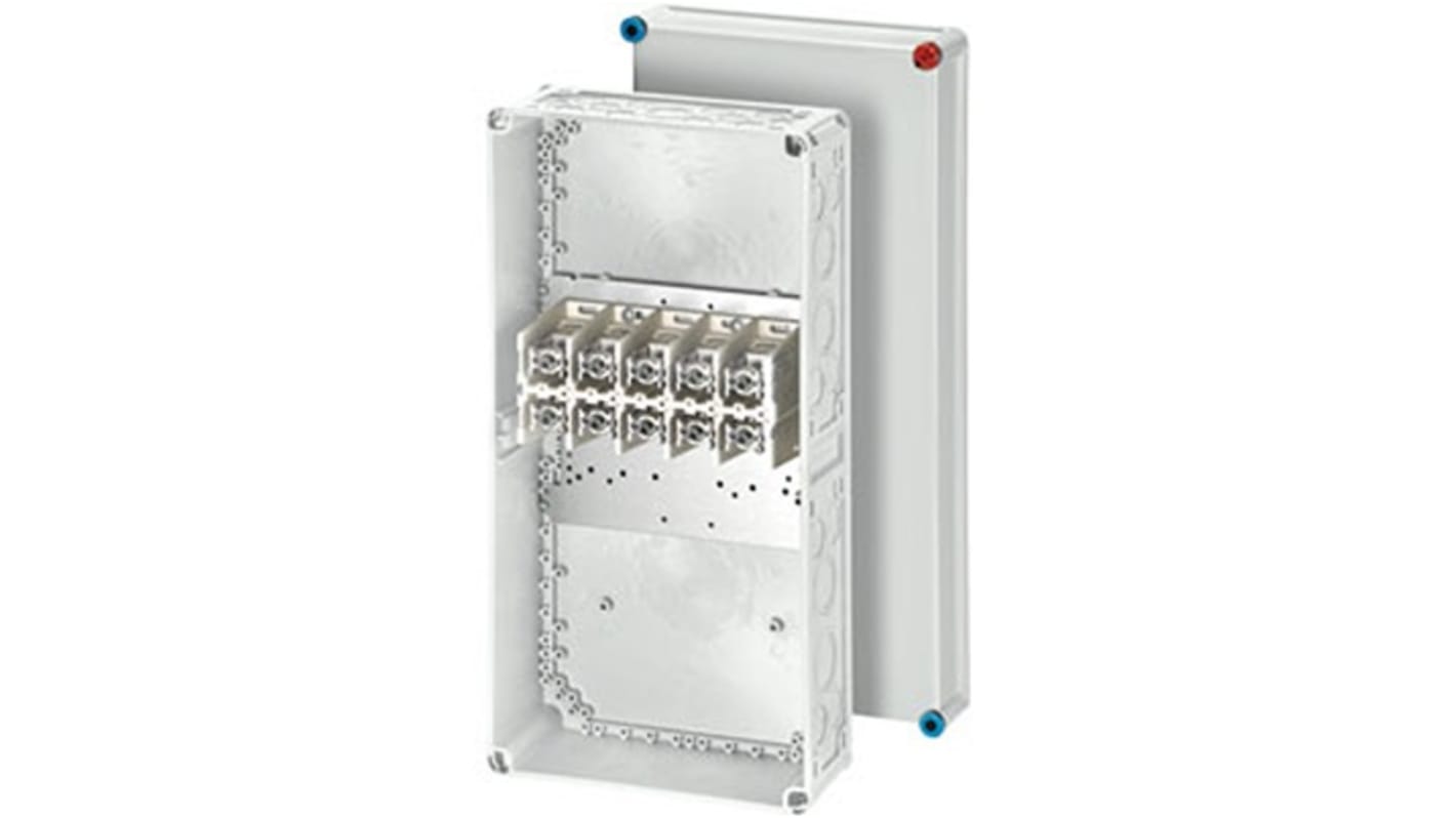 HENSEL K Series Grey Polycarbonate Junction Box, IP65, 170 x 300 x 600mm