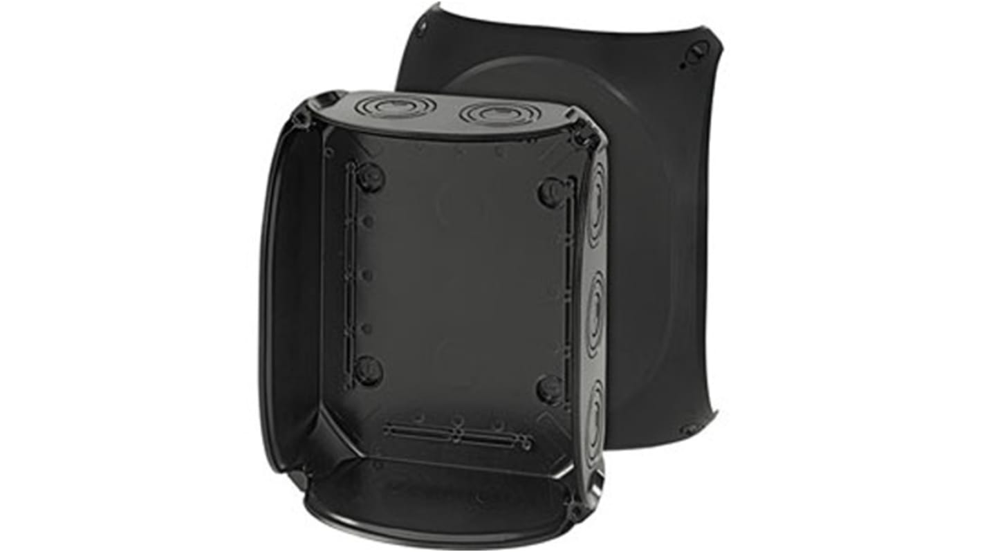 HENSEL KF Series Black Polycarbonate Junction Box, IP66, IP67, IP69, 112 x 255 x 205mm