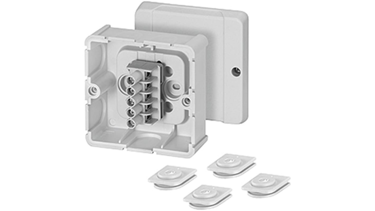 HENSEL DP Series Grey Polystyrene Junction Box, IP54, 88 x 88 x 49mm