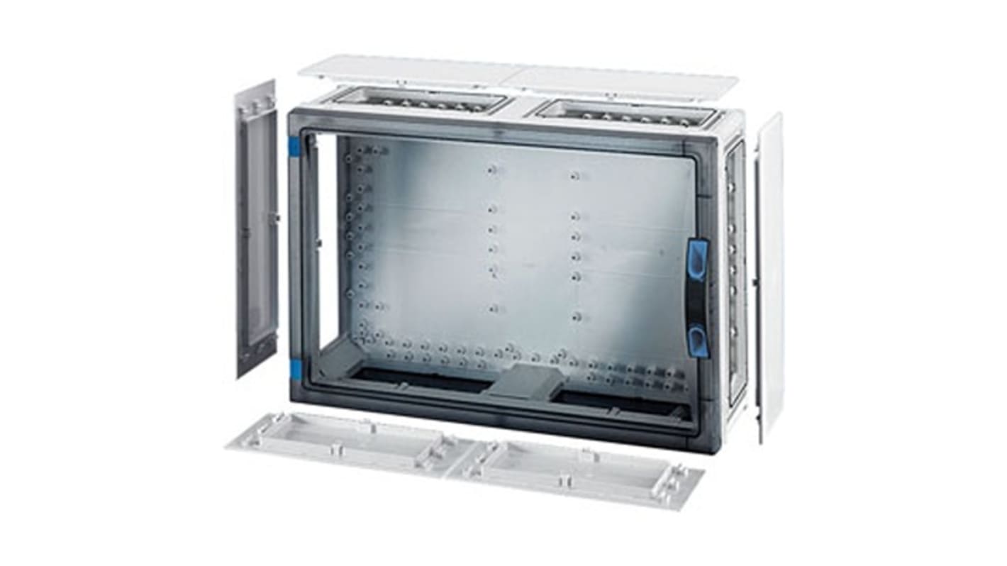 HENSEL FP Series Grey, Transparent Polycarbonate Junction Box, IP65, 186 x 546 x 366mm