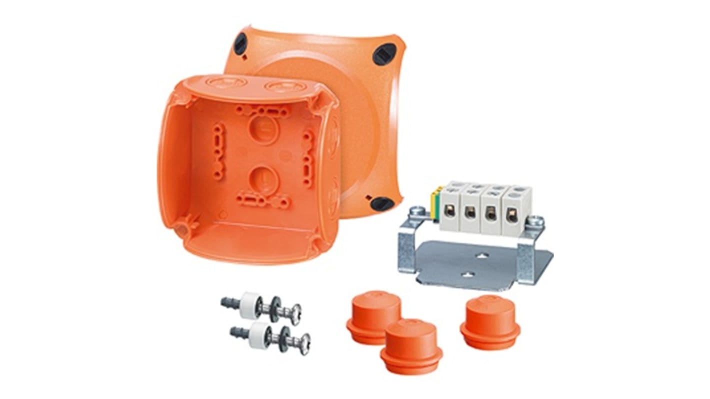 HENSEL Fk Series Orange Polycarbonate Junction Box, IP65, IP66, 70 x 104 x 104mm