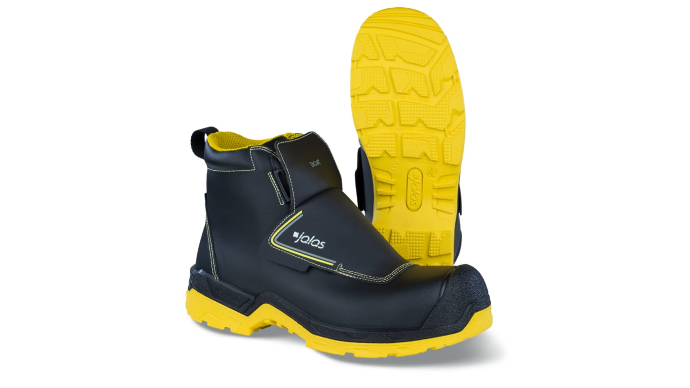 Jalas 1228W Unisex Black, Grey, Yellow Composite Toe Capped Safety Shoes, UK 3, EU 36