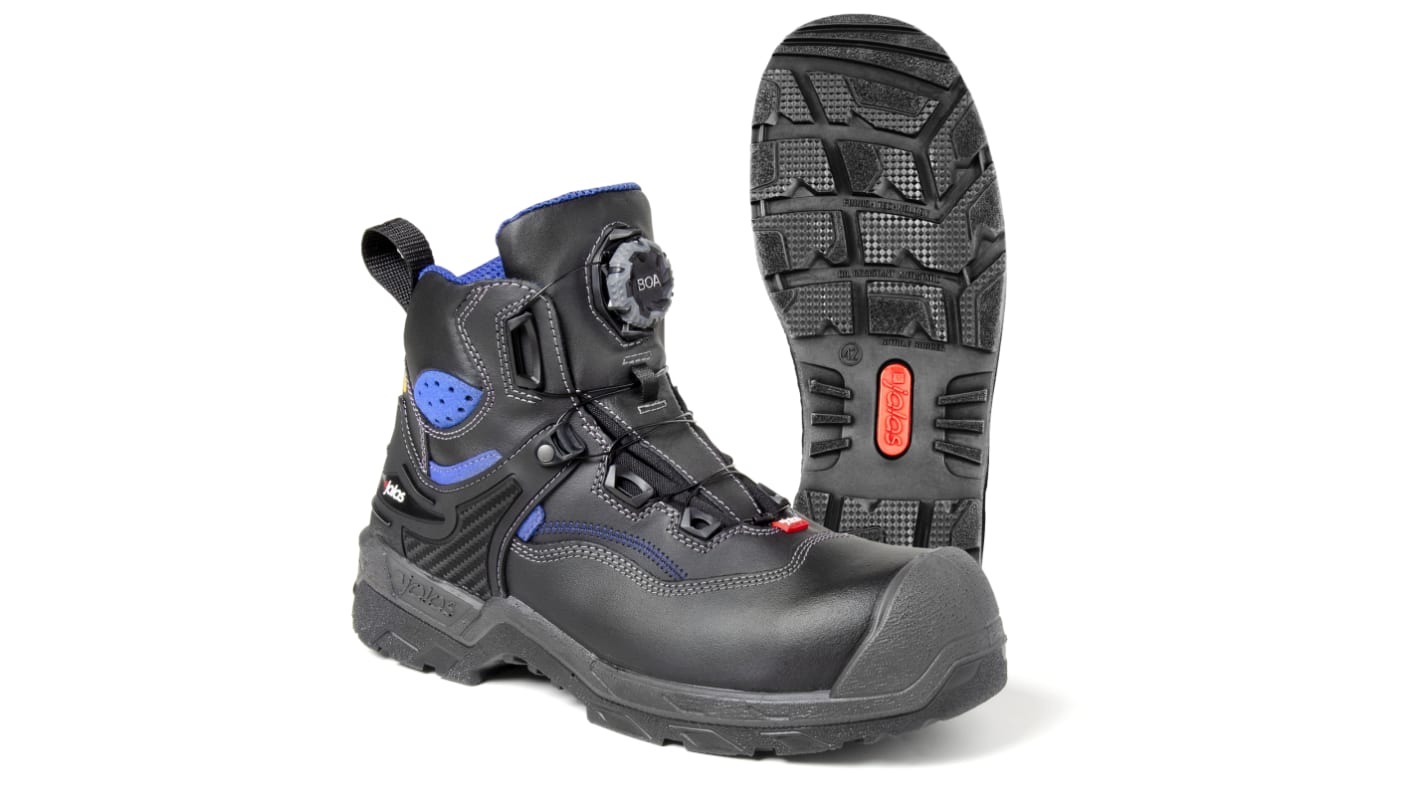 Jalas 1278 Unisex Black, Blue Composite Toe Capped Safety Shoes, UK 2, EU 35