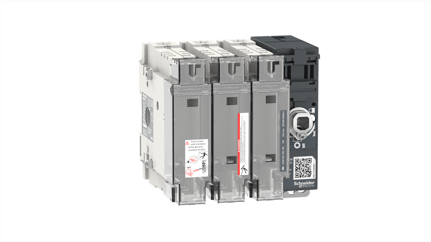 Schneider Electric Fuse Switch Disconnector, 3 Pole, 63A Max Current