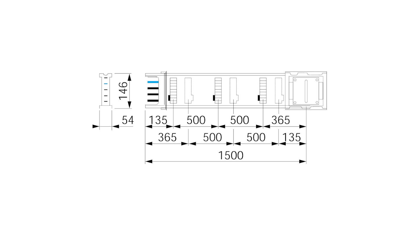 elem.dr.400A - 1,5m - 6 fen.