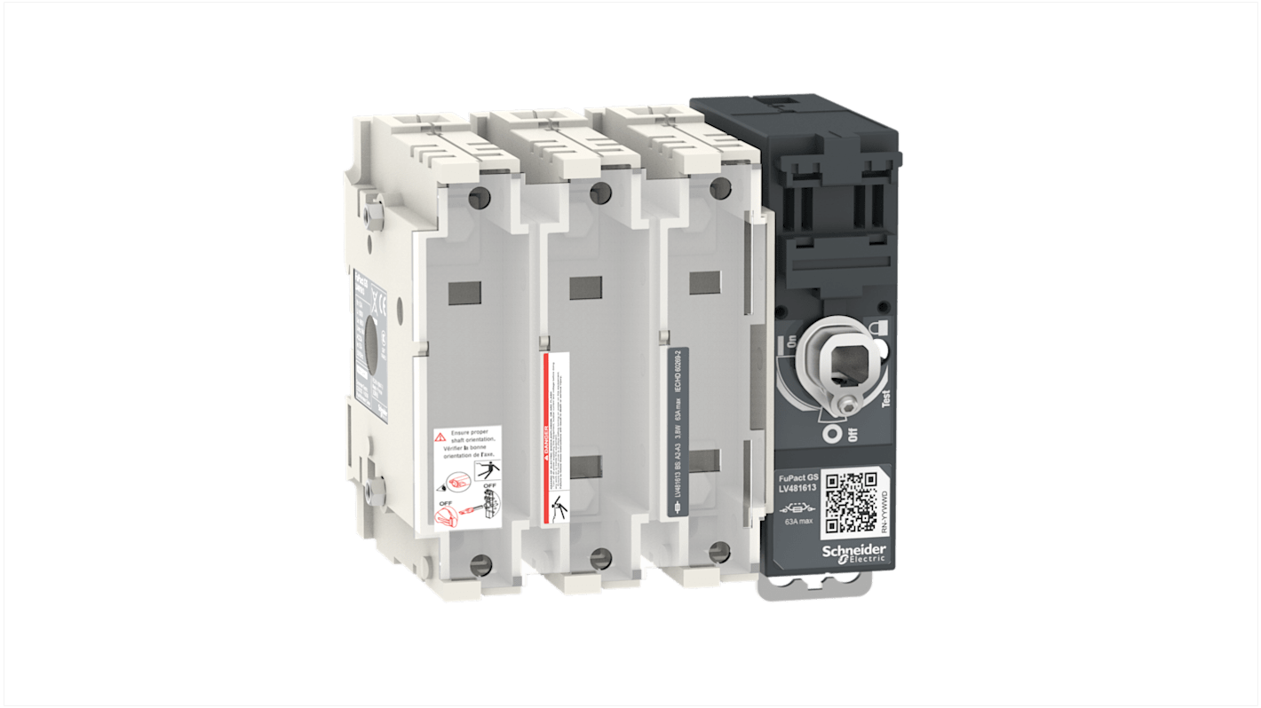 Schneider Electric Fuse Switch Disconnector, 3 Pole, 63A Max Current