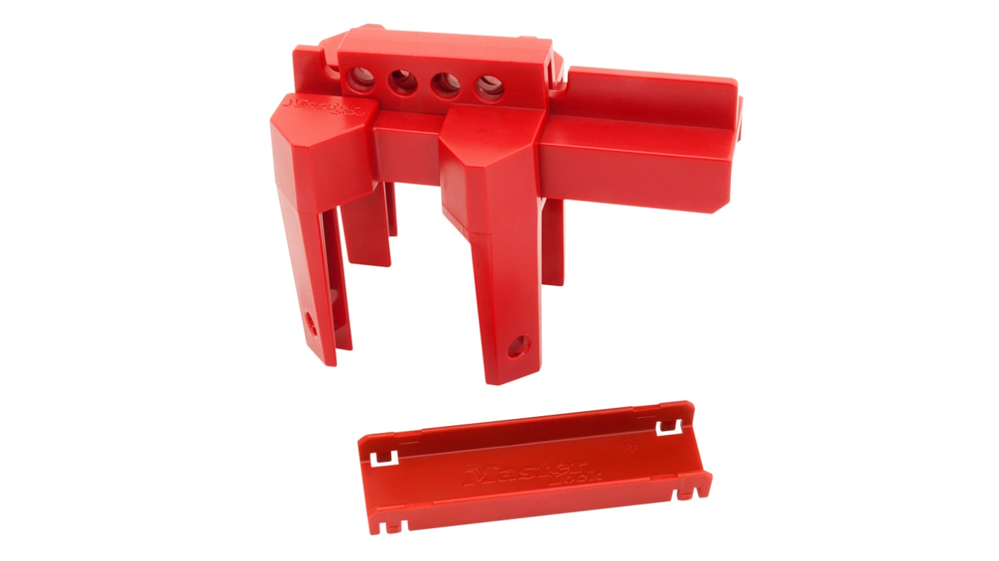 Master Lock Red Zenex Thermoplastic Ball Valve Lockout, 7mm Shackle