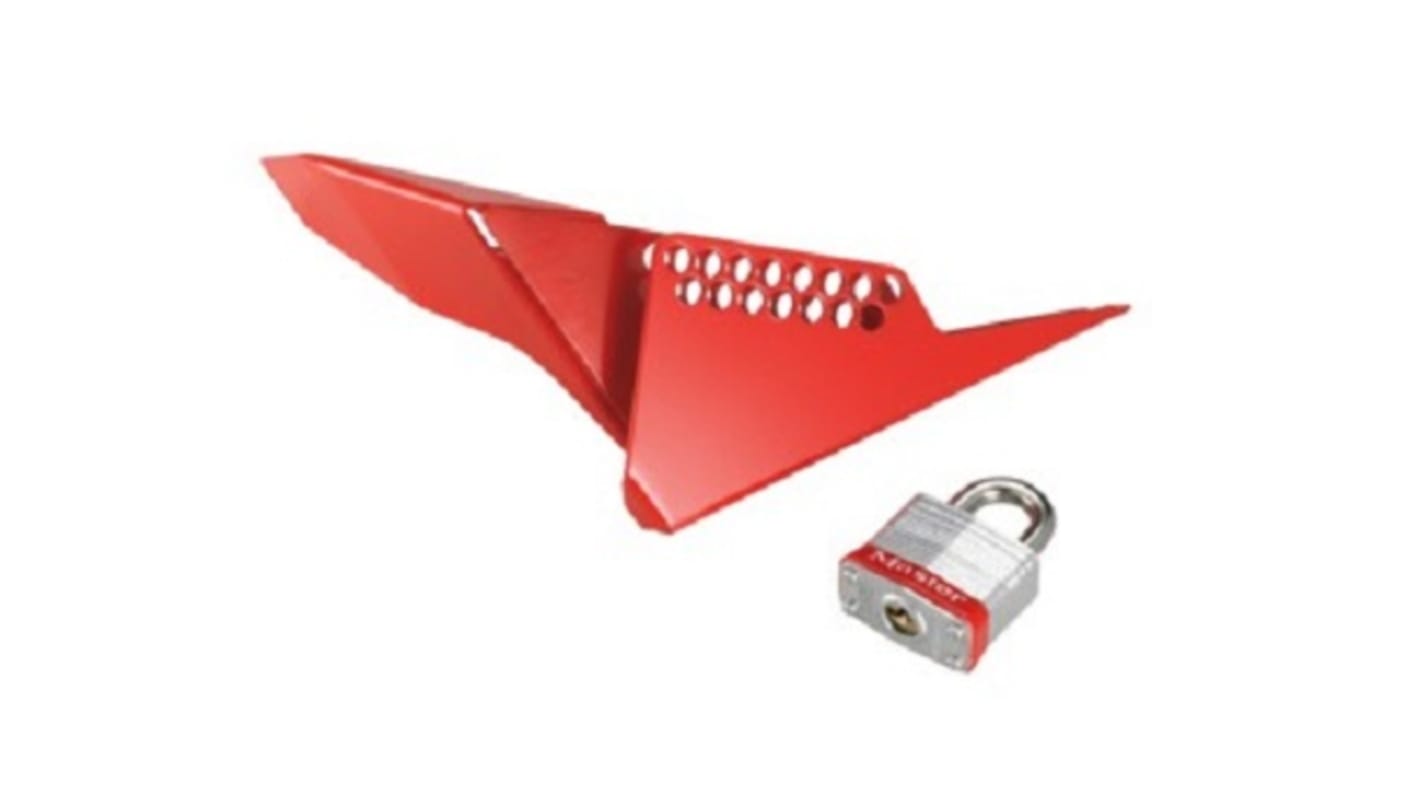 Master Lock Red Metal Ball Valve Lockout