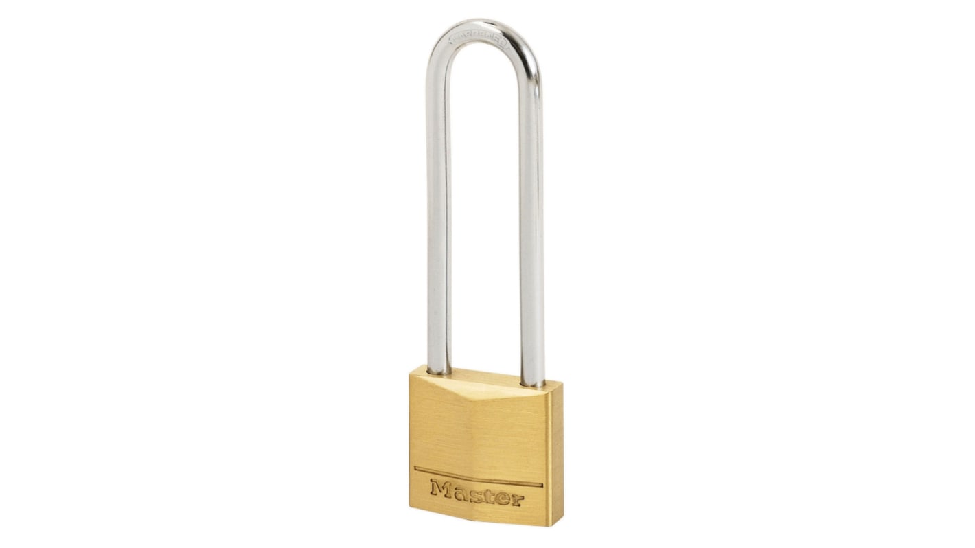 Master Lock Padlock Brass Padlock, 7mm Shackle, 50mm Body