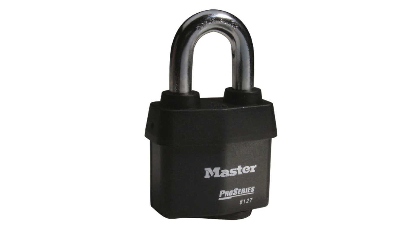 Master Lock Padlock Weatherproof Steel Padlock, 11mm Shackle, 65mm Body