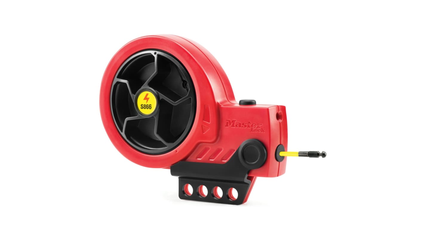Master Lock Red Nylon Core Cable, Thermoplastic Housing Cable Lockout, 9.5mm Shackle