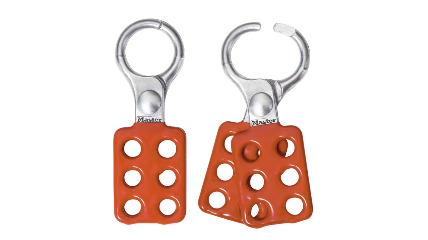 Master Lock Red 6-Lock Aluminium Lockout Hasp, 7mm Shackle