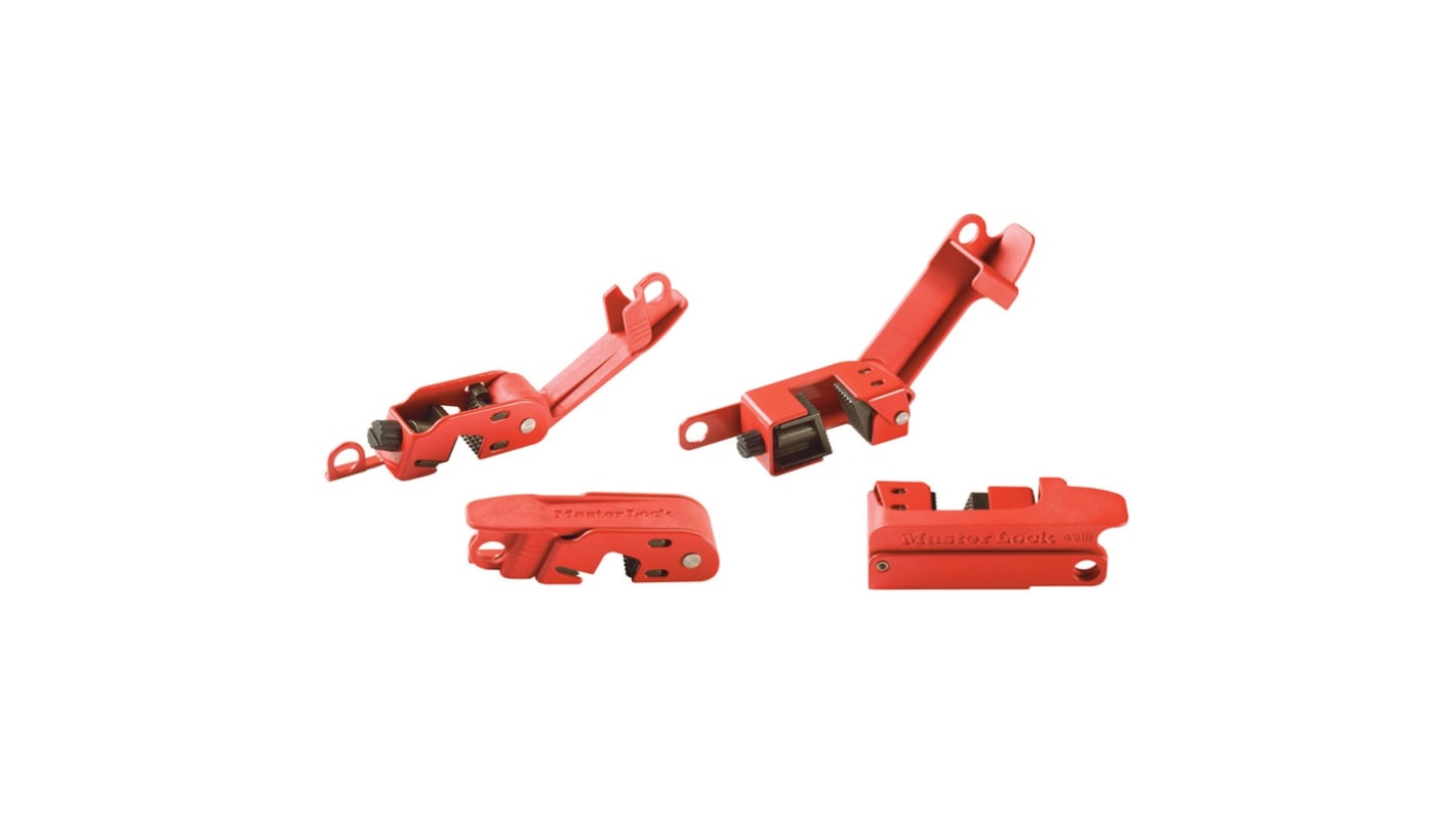 Master Lock Red Powder Coated Steel and Reinforced Polymer Circuit Breaker Lockout