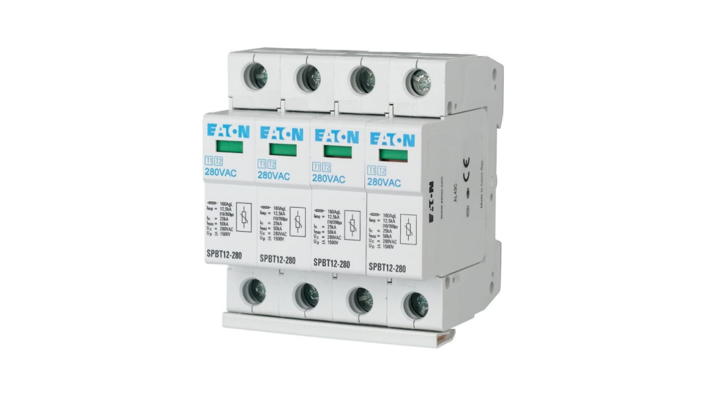 Protezione da sovracorrente 158331 SPBT12-280/4, Tre fasi, max 12.5kA, 1,5kV, per guida DIN xPole - SPBT12