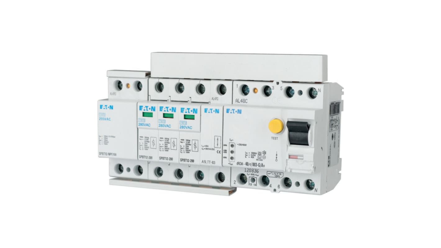 Protezione da sovracorrente 158333 SPBT12-280-3+NPE/BB, Tre fasi, max 12.5kA, 1,5kV, per guida DIN xPole - SPBT12