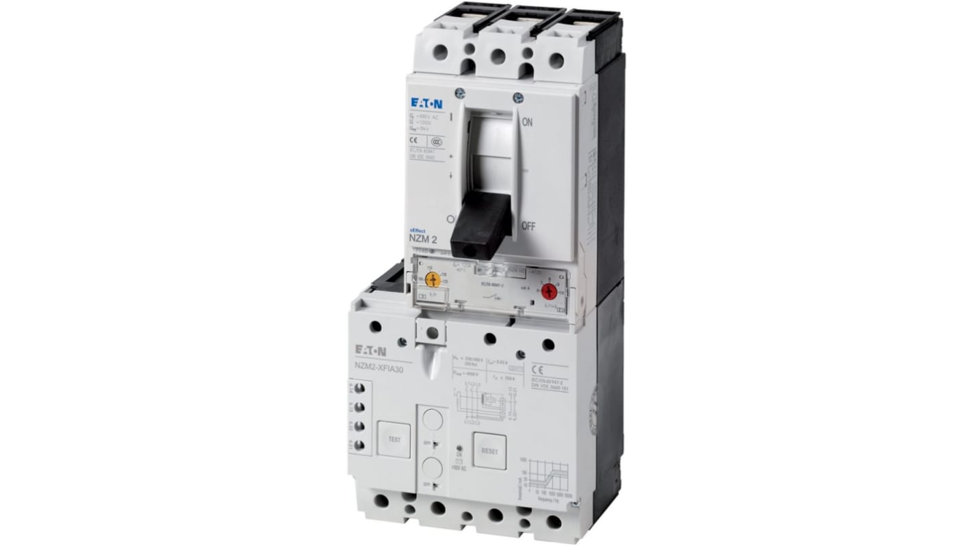 Eaton NZMH2 Electronic Circuit Breaker 100A NZM, 3 channels , Fixed