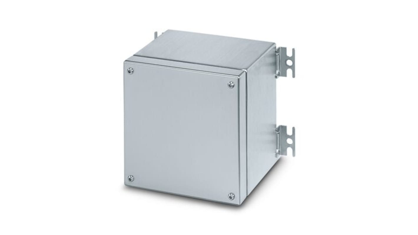 E S6 A Series Silver 316L Stainless Steel Junction Box, ATEX, IECEx, 382 x 458 x 160mm