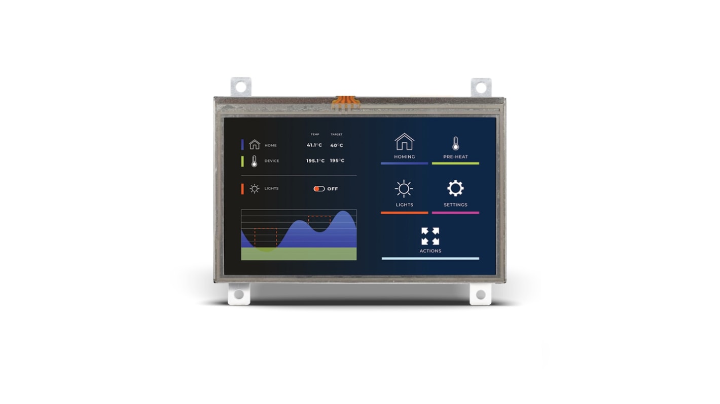 MikroElektronika 单片机开发板, ARM内核, Mikromedia 4 for STM32F4 Resistive FPI with frame MIKROE-6157