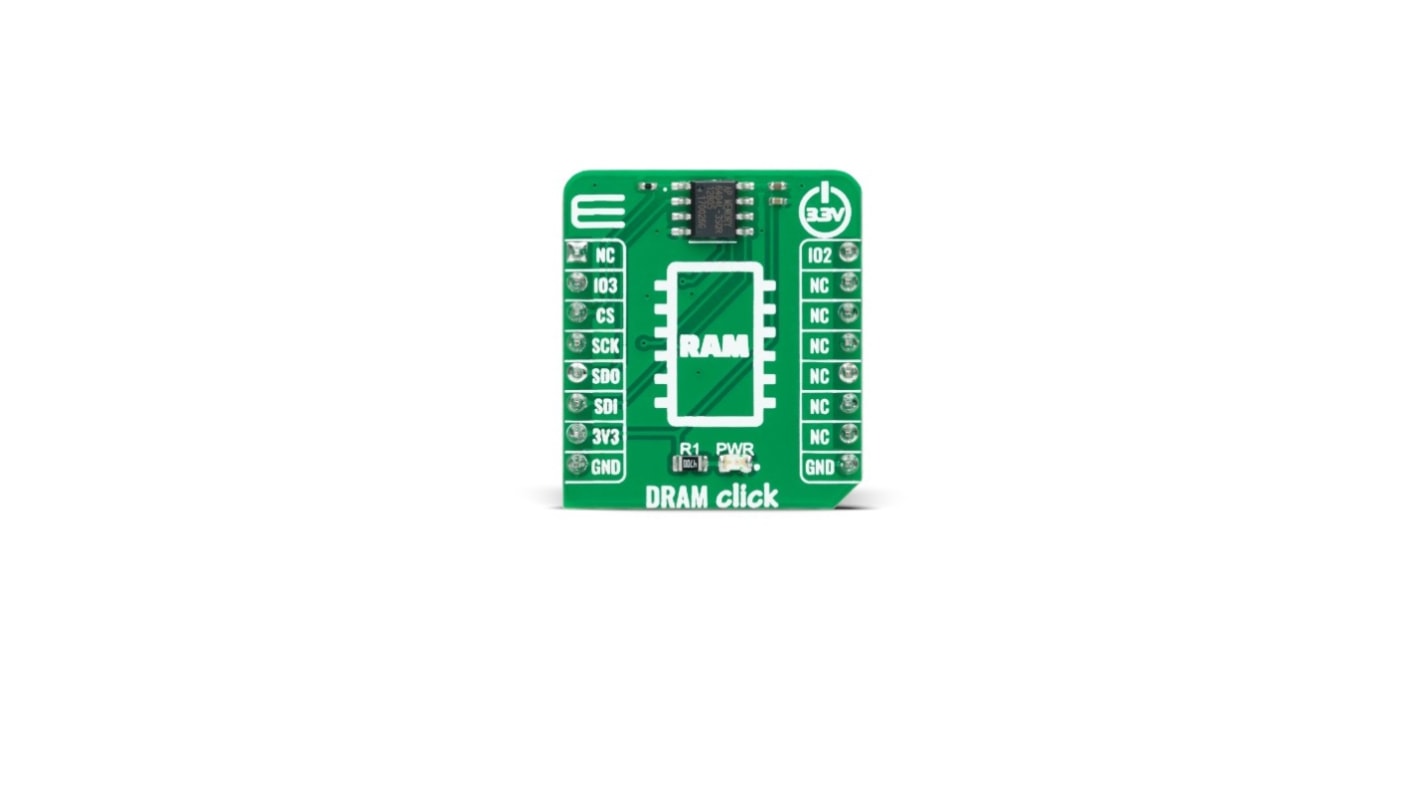 Brand-Rex MIKROE-5337, DRAM Click SRAM Udviklingskort til APS6404L-3SQR