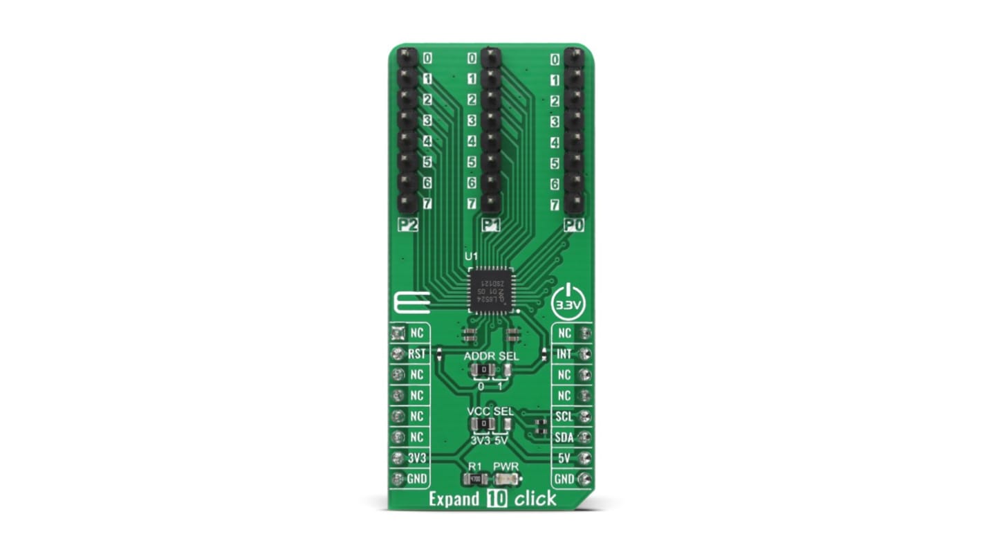 Brand-Rex マイクロコントローラ開発ツール, ボード, Expand 10 Click, I/Oエキスパンダ通信ボード, MIKROE-4801